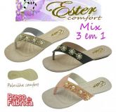 Rasteirinha adulta ESTER linha COMFORT ref.:680 (3 em 1)
